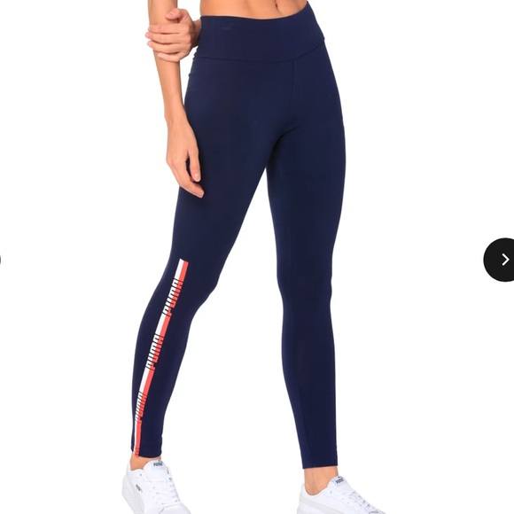 Puma Women's Deep Blue Leggings. Size small - Picture 2 of 10